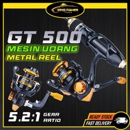 KFT GT500 Fishing Reel GT 500 Mesin Udang Galah Prawn Reel Pancing Ultra Light Spinning Reel Mancing