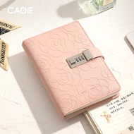 CAGIE B6 Diary with Padlock Notebook and Journal for Girls Lock Notepad Spiral Sketchbook Password Agenda Planner Note Book Organizer