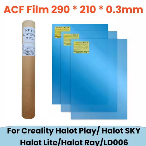 3Pcs ACF Film 290x210mm For CREALITY HALOT PLAY LD006 HALOT SKY 2022 HALOT RAY HALOT LITE Release Fi