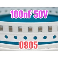 10pcs Ceramic Capacitors SMD 0805 2012 50V 100 nF 100nF 50v 0.1uF 0.1 uF 0.1uF 0.1 uF 50v Multilayer