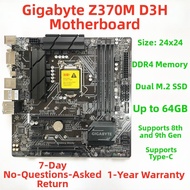 Gigabyte Z370M D3H Motherboard DDR4 Memory Dual M.2 Solid State Support 9th Generation Type-C for De