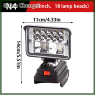 Ginca For Makita 18V Li-ion Battery LED Work Light 3 4 Inch Flashlight Portable Emergency Flood Lamp Camping Lamp