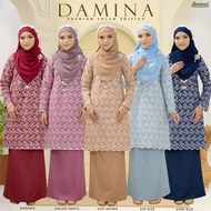 Kurung DAMINA SULAM TIMBUL DMIMI MAROON, PINK, SOFT BROWN.ASH BLUE, DARK BLUE