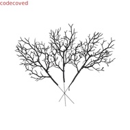 CODECOVED 5pcs Artificial Plastic Tree Branch, Antlers Shape Black Halloween Artificial Dead Branch,