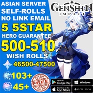 【BUY ONE TAKE ONE】【Fast delivery】Genshin impact ID Wish/re-register re-pull the Asian server Paimon 