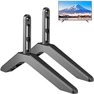 KUNHEHO Universal Table Top TV Stand Base for LG TCL VIZIO Samsung Sony HISENSE Televisions, TV Pedestal Feet with Mounting Holes Distance 2.16in/5.5cm or Within 1.77in/4.5cm