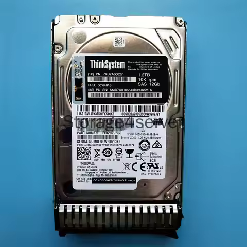 For Lenovo 1.2T 10K 2.5" SAS 00YK016 SR550 SR850 SR860 SR590 HDD
