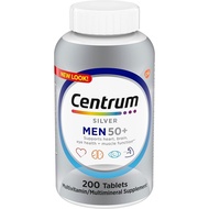 Silver Men's 50+ Multivitamin with Vitamin D3, B-Vitamins, Zinc -200 Tablets