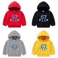 Dingyuan 67 Steal A Brainrot Children's Hoodie Kids Simple Casual Cartoon Boys and Girls jacket Top
