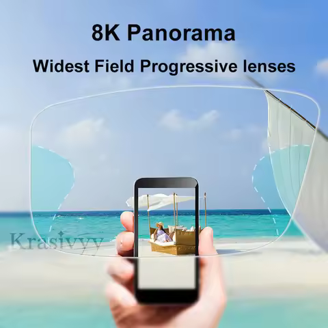 8K Panorama Widest Field Progressive Lens Thin Interior Digital Free Form Multifocal Lenses Eyes Opt