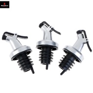 3pcs Stainless Steel  Bottle Stopper Liquor Bottle Pourer Stopper Dispenser