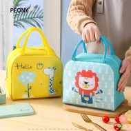 PEONIES Cartoon Lunch Bag, Lunch Box Accessories Portable Insulated Lunch Box Bags, Convenience Thermal Bag  Cloth Tote Food Small Cooler Bag