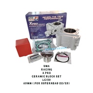 100% ORIGINAL UMA RACING X PRO LC135 CERAMIC BLOCK SET 65MM ( FOR SUPERHEAD 22/25 ) BLOK RACING LC 1