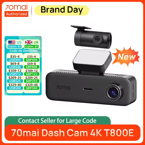 70mai 3 Channel 4K Dash Cam T800E-1 Set