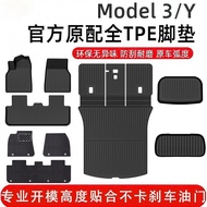 Cadangan produk laris Tikar lantai kereta khusus untuk Tesla Model Y/Refreshed Model 3, aksesori ker
