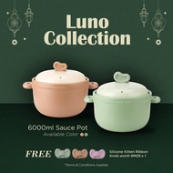 Color King Luno 100% Ceramic Sauce Pot 6000ml / Ceramic Cookware / Healthy Cookware / Cookware / Cer