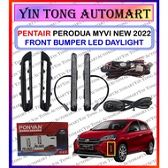 PENTAIR PERODUA MYVI 2022 MYVI NEW OEM DRL Daylight LED Front Bumper LED Daylight (With / Without Ru