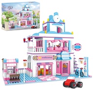Dream Girls Friends Shopping Mall Building Set 808 Pieces, with Supermarket and Restaurant Building 