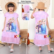 LYD STD - Daster Terusan Tunik Anak Tanggung Jumbo Spandek Import Printing Frozen/Poni/Princess/Unic