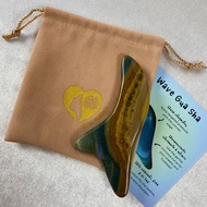 Handmade Wave Gua Sha (Jasper Stone) กัวซาหิน งานแฮนเมด รุ่นเวฟ กัวซา นวดหน้า หินแจสเปอร์