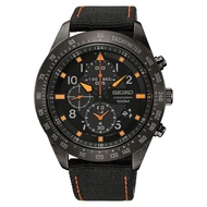 SEIKO SNDH45P1 Men's Analog Watch CRITERIA Chronograph Quartz 45mm Nylon Strap Black *Original