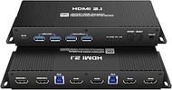 Kvm Switch HDMI 2 Monitors 2 Computers Edid Emulator 4k 144hz Hotkey Switching Dual Monitor kvm Swit