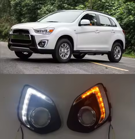 1 Set For Mitsubishi ASX 2013 2014 2015 LED DRL Daytime Running Lights Daylight Waterproof Fog Head 