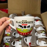 一套黑白淡奶 香港版 港式茶餐廳奶茶杯 咖啡杯套250ml 馬克杯陶瓷杯