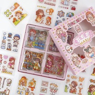 STICKER SET MASU ISI 100 Stiker jurnal waterproof pvc bottle senmu anti air girl box