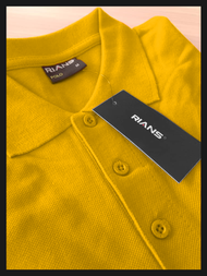 YELLOW - RIANS 220 gsm Collar Shirt ( Short Sleeve ) PLUS SIZE