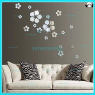 3d 3d wall stickers self-adhesive small flowers acrylic mirror bedroom bathroom wall tile stickers self-adhesive petal stickers mirror wall stickers