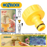 HOZELOCK - Outdoor Tap Connector ø 33.3mm (1") : For Threaded Outdoor Taps, Watertight Connection