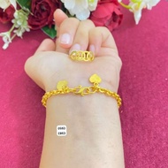 ONE SET OF COIN RINGS AND BRACELETS 91