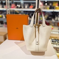 全新HERMES PICOTIN18 NATA TC PHW 奶油白 #P18 #愛馬仕 #菜籃子 #BRAND NEW #香榭站正品