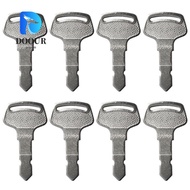 DOOUR 8Pcs Ignition Keys, Metal Silver Key, Car Assessories Parts Assessories for Excavator