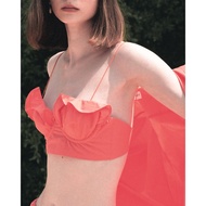 Try_yorata | Oversized tie cuff shirt Cotton ruffle bra top Cozy low waist trouser 🌱ชุด บราเข้าเซท