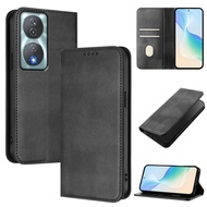 Wallet Case for Honor 90 Smart/Honor X7b/Honor X7b 5G Vintage Leather Cover with Card Holder Kicksta