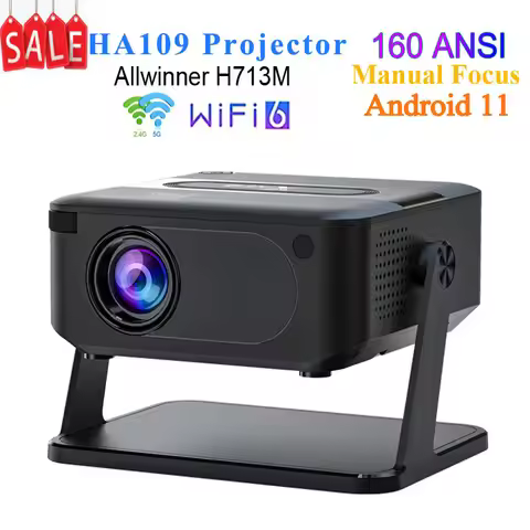 HA109 Smart Projection H713M 160ANSI 720P BT V5.0 Android 11.0 Wifi6 2.4G/5G Android Projector