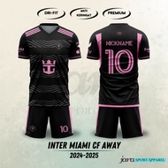 Jersey Inter Miami Away 2024-2025 Custom Name Back Number Full Printing - Jersey Futsal/Football 2024 Inter Miami Major League Soccer
