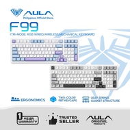 AULA F99 Mechanical Keyboard – Tri-Mode, Rgb, Hot-Swap, 99 Keys