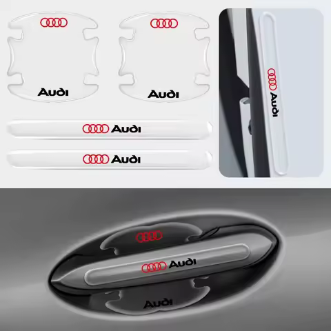 8Pcs Transparent Car Door Handle Protector Film Anti Scratch Stickers For Audi A1 A2 A3 A4 A5 A6 A7 