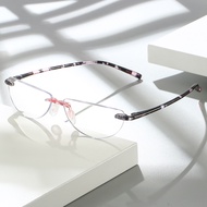 HS2159-7 1pc TR Squared Rimless Frame PC Temples Colorful Fashion Presbyopia Unisex Reading Glasses