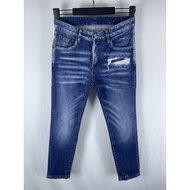 2026 Four Seasons New Style DSQUARED2 Jeans Men's Wear D2 Trendy Men Washed Simple All-match Slim-fi
