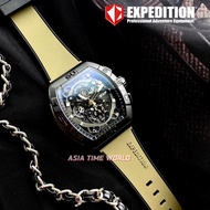 [Original] Expedition E6800 MCRIPBAGN Tonneau Chronograph Men's Watch with Black Green Rubber Strap