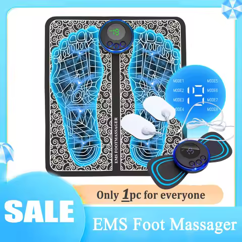 EMS Foot Massager Mat Electric TENS Feet Massager Pad Foldable Massage Mat Muscle Stimulation Fisiot