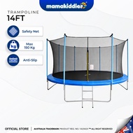 Mamakiddies Large Jumping Trampoline With Net Enclosure Ladder for Kids/Adult (14ft/Max Load 150kg)