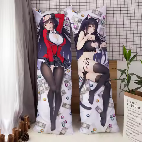 Japanese Anime Kakegurui Compulsive Gambler Jabami Yum Dakimakura Body Pillow Case Meari Saotome Hin