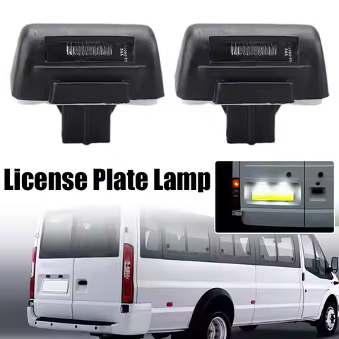 2Pc Rear Number Plate Lamp For Ford Transit MK6 MK7 1985-2013 For Ford Transit Connect 2002-2013 LED