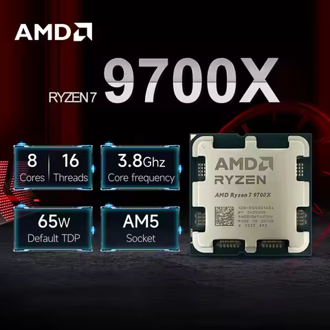NEW AMD Ryzen 7 9700X L3=32M 4NM DDR5 3.8GHz 8-Core 16-Thread R7 9700X Processor 65W Gaming CPU Sock
