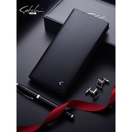 dompet wallet lelaki Dompet Shachi lelaki kulit panjang 2025 dompet lelaki bergaya baru kulit lembu 